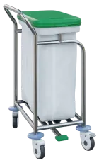 VNP Plus 01 vozík na prádlo a tříděný odpad, víko zelené